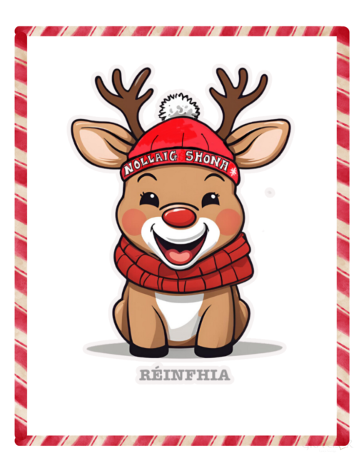 Cárta Nollaig - Réinfhia (Reindeer)